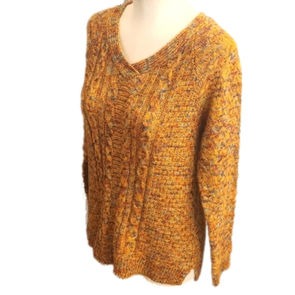 WOMENS Time and Tru multicolor v neck ribbed sweater size Small (4-6). - Picture 8 of 16